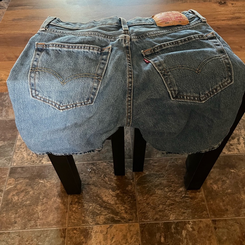 Levi's Light Blue Denim 405 Shorts